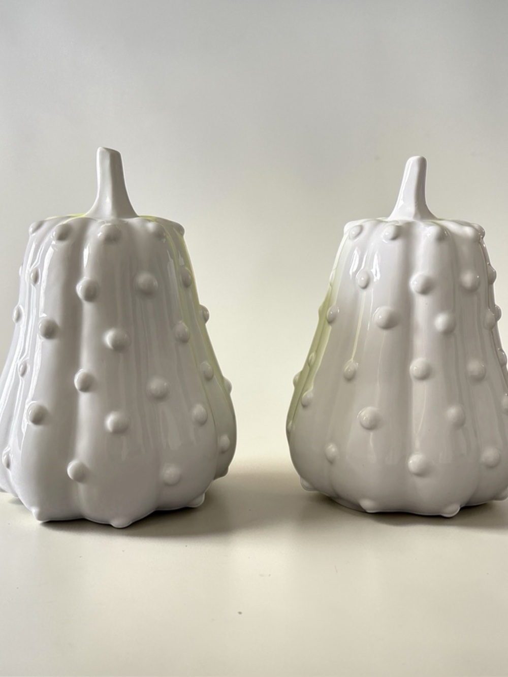 NWT Southern Living Milk White Hobnail Pumpkin Gourds Set - Picture 3 of 6